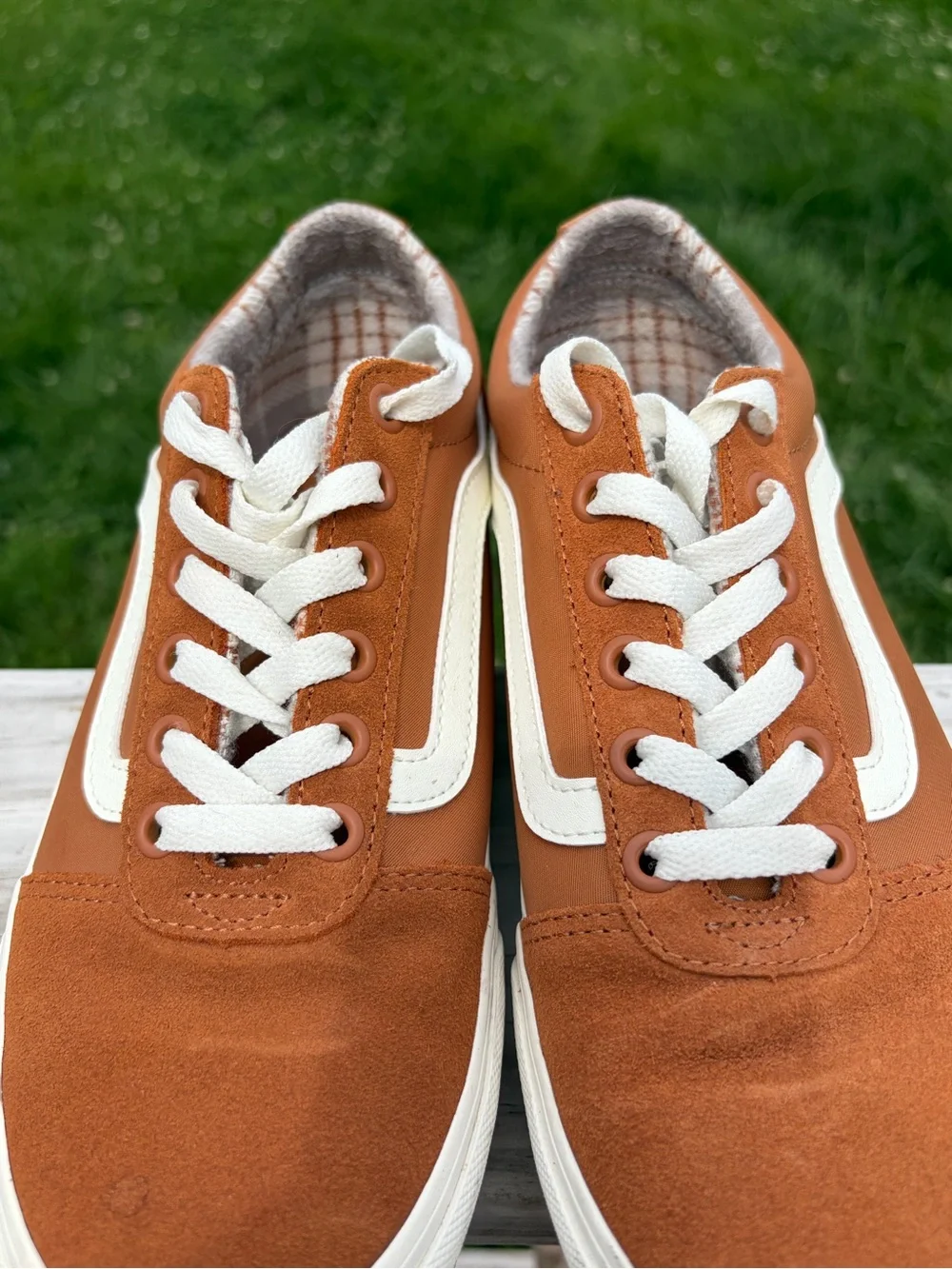 Womens Vans Ward Platform Plaid Lined Glazed Ginger Sneakers Shoes Size 8 - Picture 12 of 12